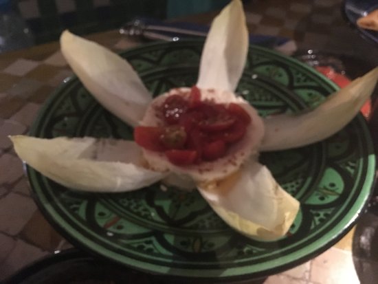 La Sqala signature dishes Goat Cheese Log Gratinated
Zaalouk
Goat Tajine